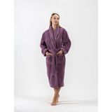 Ender Home CottonVerse Şalyaka Bornoz – %100 Pamuk, Unisex - Mor - L - XL