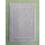 Ender Home Deniz Kabuğu Desenli Havlu Banyo Paspası – 50x70 cm - Açık Pembe