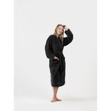 Ender Home DreamSoft Kimono Bornoz – Kadife, Unisex - L - XL - Siyah