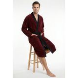 Ender Home DreamSoft Lüx Kimono Bornoz – %100 Pamuk , Kadife , Unisex - 2XL - Siyah