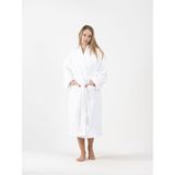 Ender Home DreamSoft Şalyaka Bornoz – Kadife, Unisex - L - XL - Beyaz