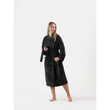 Ender Home DreamSoft Şalyaka Bornoz – Kadife, Unisex - L - XL - Siyah