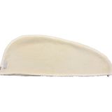Ender Home Düğmeli Saç Kurulama Bonesi Triga Kadife Baş Havlusu Saç Bonesi - 65 x 25 cm - Krem