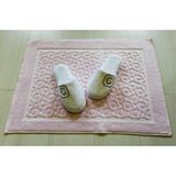 Ender Home Göz Desenli Havlu Banyo Paspası – 50x70 cm - Açık Pembe