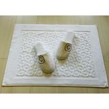Ender Home Göz Desenli Havlu Banyo Paspası – 50x70 cm - Beyaz