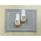 Ender Home Göz Desenli Havlu Banyo Paspası – 50x70 cm - Gri