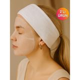 Ender Home Havlu 2'Li Saç Bandı Gym Tenis Futbol Basketbol Sporcu Saç Bandı - Standart - Beyaz