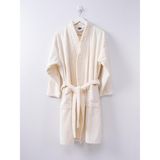 Ender Home Kimono Bornoz %100 Pamuk Unisex - S - M - Ekru