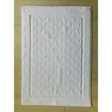 Ender Home Mozaik Desenli Havlu Banyo Paspası – 50x70 cm - Beyaz