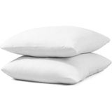 Ender Home Softloom 2'li Pamuklu Penye Yastık Kılıfı – %100 Pamuklu Fermuarlı 50x70 Cm - Beyaz - 50 x 70 cm