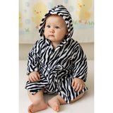 Ender Home Wild Spirit Zebra Desenli Bebek & Çocuk Kapşonlu Bornoz – %100 Pamuk, Unisex - 0 - 2 Yaş - Renkli