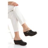 ENDER STEPS İç Dış Hakiki Deri Dolgu Topuk Hafif Taban Önü Kapalı Sabo Model Terlik