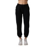 Endies Kadın Eşofman Altı – Polar Astarlı 3 Katmanlı Pamuklu Sweatpant, Kalın Bayan Eşofman Pantolonu, Termal Yürüyüş Pantolonu, Sıcak Paça Lastikli Eşofman Altı 21629 (Siyah, M)
