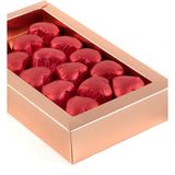 Endorfia Fıstıklı Sevgiliye Kalp Çikolata Kırmızı - Büyük Kurumsal Kutu - Rose - 199 gr