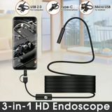 Endoskop 3 In 1 Yılan Kamera Usb Micro Usb 20M
