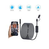 Endoskop Yılan Video Kamera Ios ve Android Uyumlu Led'li 10 Metre 8 mm Sert Kablo 2mp