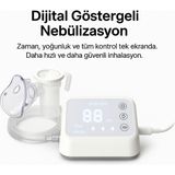 Endostall AXD-305 Dijital Göstergeli Kompresör Nebülizatör – Sessiz Inhaler Solunum Cihazı (Çocuk & Yetişkin) - Dijital Gösterge - Sessiz Nebul - - Beyaz