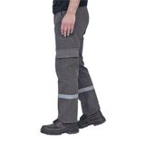 Endüstri Giyim Şensel, Reflektörlü Kışlık İş Pantolonu, Gri, Komando Cepli -73E832- Gri Koyu 2XL