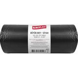 Endüstriyel Büyük Siyah Çöp Torbası 10’lu 65×80 Cm, Kalın & Dayanıklı, Çift Katlı, Geri Dönüştürülebilir Atık Torbası; Restoran, Fabrika, Inşaat, Ofis ve Depo Için Güçlü Çöp Poşeti