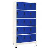 Endüstriyel çelik dolap - gri ve mavi dolap, 90 x 40 x 180 cm, ev, ofis, garaj için dayanıklı metal tasarım, güvenli depolama çözümleri, dayanıklı düzenleyici