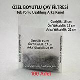 Endüstriyel Demlik İçi Çay Filtresi Körüklü Kapaklı Çay Süzgeci Boş Demlik Poşeti Bonesi 15X22 Cm 100 Adet ((100 Lü) Bitki Kış Çay Dem