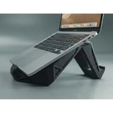Endüstriyel Geometrik Laptop Standı - 3D Yazıcı Tasarımı Ergonomik Dizüstü Bilgisayar Yükseltici - Modern Ofis Ve Gaming Aksesuarı