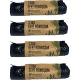 Endüstriyel Jumbo Çöp Poşeti 400 Gr. Siyah 80X110 Extra Kalın 10' Lu 4 Rulo