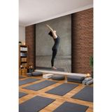 Endüstriyel Tuğla Desenli Niş Görünümlü Yoga ve Pilates Konseptli Tek Parça Tekstil Duvar Kağıdı, 150 x 100