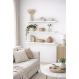 eneefwood duvar rafı 80x15 3lü mat beyaz