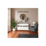 eneefwood petek üstü raf 90x15 metal ayaklı dresuar beyaz