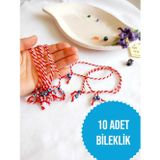 Enefendi 10 ADET NAZAR BONCUKLU MARTENİÇKA BİLEKLİK ŞANS ARKADAŞ SEVGİLİ EŞ ÇOCUK HEDİYE BAHAR BİLEKLİĞİ