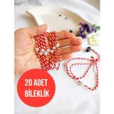 Enefendi 20 ADET İNCİ BONCUKLU MARTENİÇKA BİLEKLİK KREM ŞANS BEREKET ARKADAŞ SEVGİLİ EŞ ÇOCUK HEDİYE