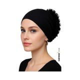 Enefendi Silikonlu Fırfırlı Bone Kaymayan Topuz Bonesi Dikişsiz Siyah Konforlu Şık Pratik Bone Çok Renkli