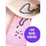 Enefendi Store NF ND ENEFENDİ ENEFENDİ 1 Dizi Nazar Boncuk Bileklik Hediye Delikli Bileklik Kolye Takı Aparatı Sert Plastik 50 Adet 5mm - Standart - Renkli