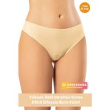 Enenstyle Fashion Boutique Özel Seri Lazer Kesim Dikişsiz Şerit İz Yapmaz Göstermeyen String Tanga Ten Rengi Görünmez Külot