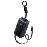 Energea ComPac Arc 45 Dijital Göstergeli 10.000 mAh Dahili Type-C Kablolu 45W Şarj Çıkışlı PD Hızlı Şarj Powerbank - Mavi