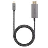 Energea FibraTough 2M 4K 60 Hz Type-C to HDMI Kablo - Gri