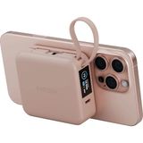 Energea Magpac Mini Plus 10.000 Mah 20W Type-C 2 Adet 20W Type-C Kablo Çıkışlı 15W Magsafe Powerbank - Pembe