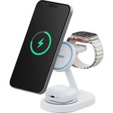 Energea X Bazic GoMag Station 2 3in1 15W Telefon Saat Masaüstü Hızlı Şarj Standı - Beyaz