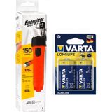Energizer Atex 150 Lumern Fener + Varta D Boy Pil 2 Adet Ayds