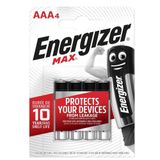 Energizer Max AAA 4'lü İnce Kalem Pil