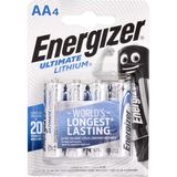 Energizer Ultimate Lithium L91/AA Kalem Pil - 4lü Blister