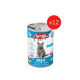 Energy Cat Food Ton Balıklı Yetişkin Konserve Islak 12x400 gr Kedi Maması