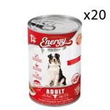 Energy Sığır Etli Yetişkin 20x415 gr Konserve Köpek Maması