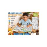 Enerji ambalaj ÇOCUKLARA ÖZEL BOYAMA KAĞITLARI 4 FARKLI DESEN 8 ADET 35X50 CM