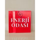 Enerji Odası Yönlendirme Levhası Polikarbon