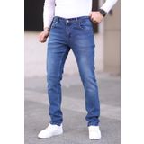 ENERJİN Erkek Regular Fit Boru Paça Esnek Likralı Denim Jeans Kot Pantolon