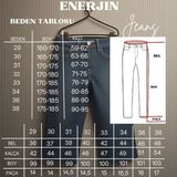 Enerjin Erkek Slimfit Likralı Kot Pantolon Mavi Tintli Tırnaklı Düz Desenli 5 Cep ile Pratik Kullanım - 31