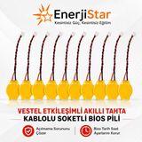 Enerjistar Vestel Etkileşimli Faz-1 Akıllı Tahta CR2032 Kablolu Soketli Bios Pili 10'lu
