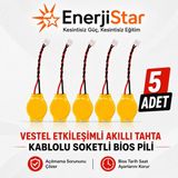 Enerjistar Vestel Etkileşimli Faz-1 Faz-2 Akıllı Tahta CR2032 Kablolu Soketli Bios Pili 5 Adet